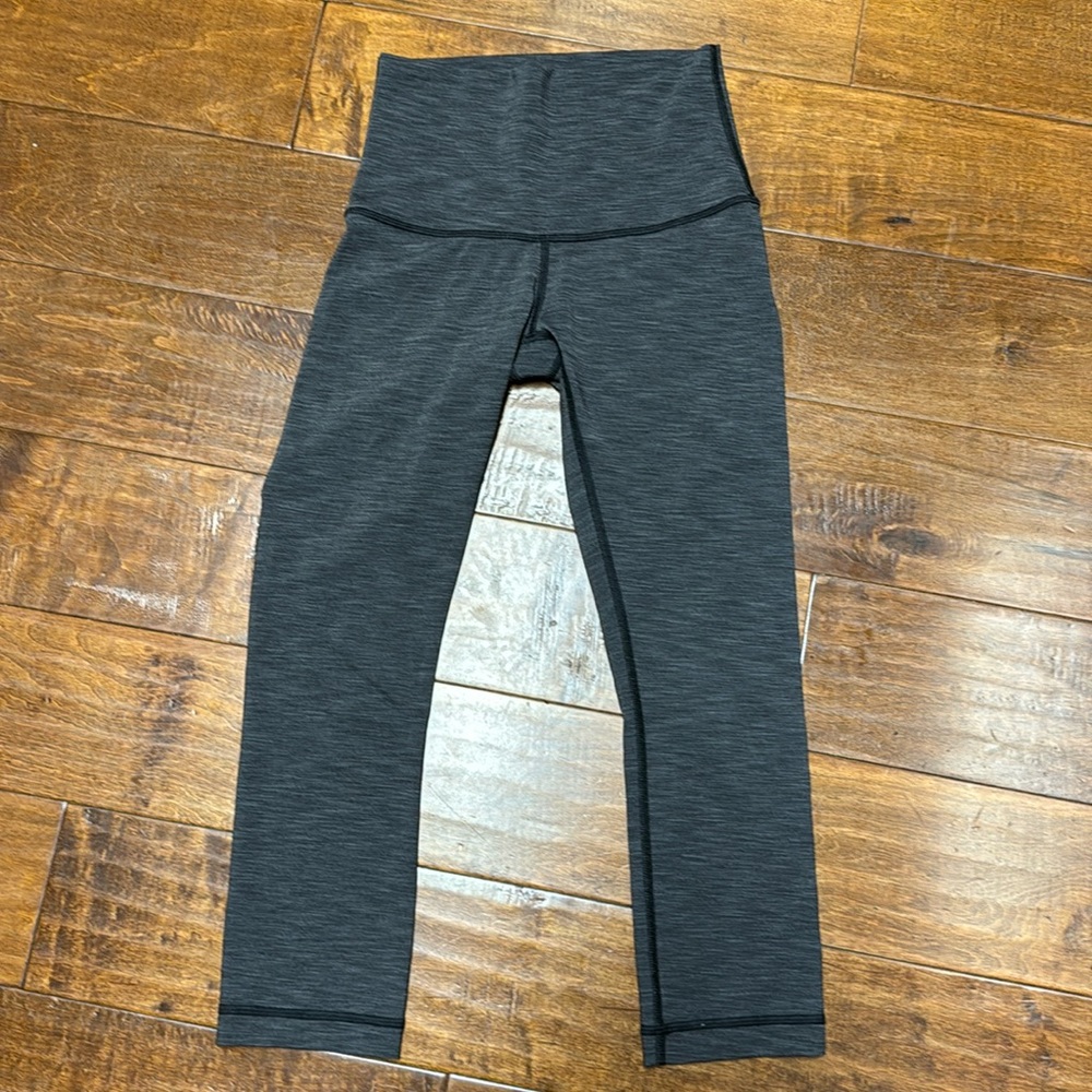 Lululemon exercise pants, color gray, 28 inch waist